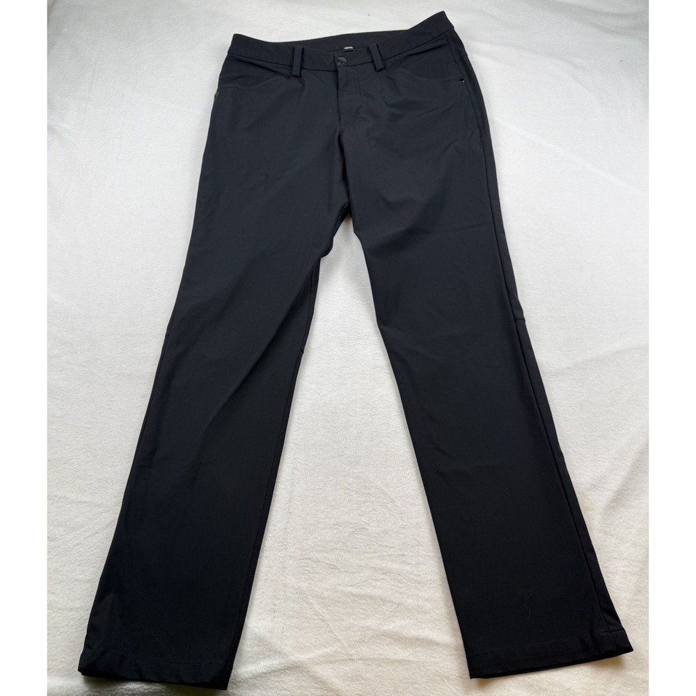 Lululemon Commission Pants Slim Mens 32x33 Black Stretch ABC
